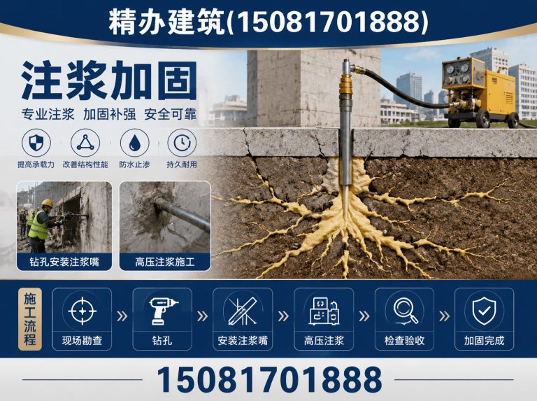 临漳县基础下沉注浆顶升展示图